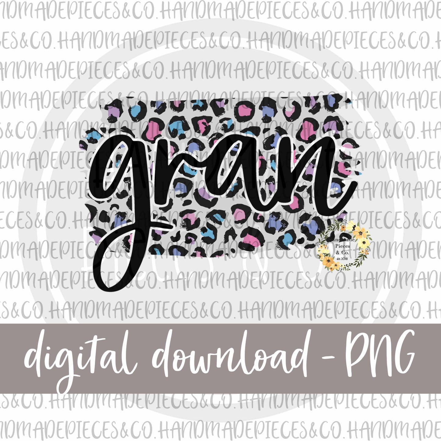 Gran Brushstroke, Leopard Spring Pastel - Digital Download