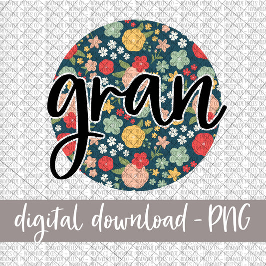 Gran Round, Floral 6 - Digital Download