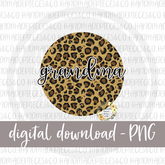 Grandma Round, Leopard - Digital Download