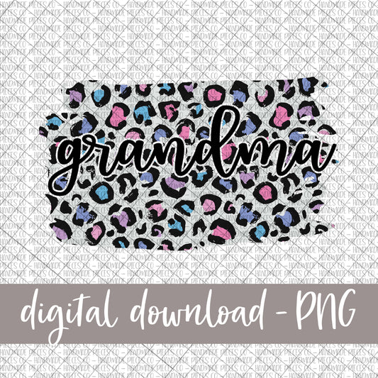 Grandma Brushstroke, Leopard Spring Pastel - Digital Download