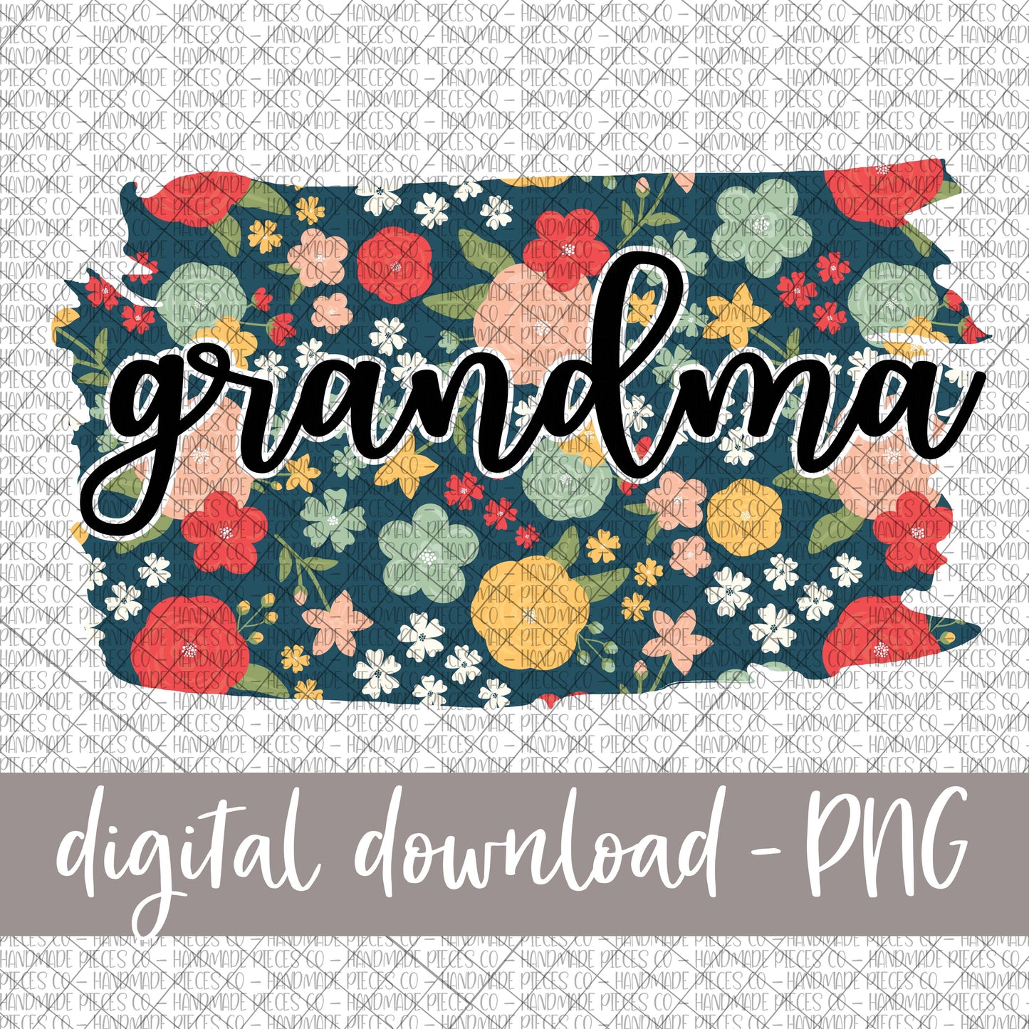 Grandma Brushstroke, Floral 6 - Digital Download