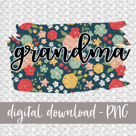 Grandma Brushstroke, Floral 6 - Digital Download