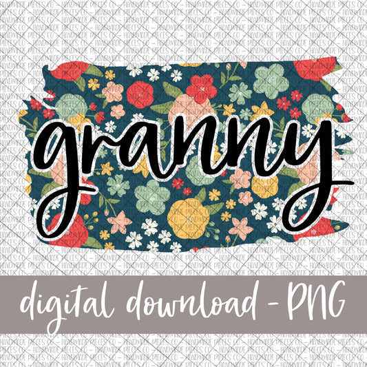 Granny Brushstroke, Floral 6 - Digital Download