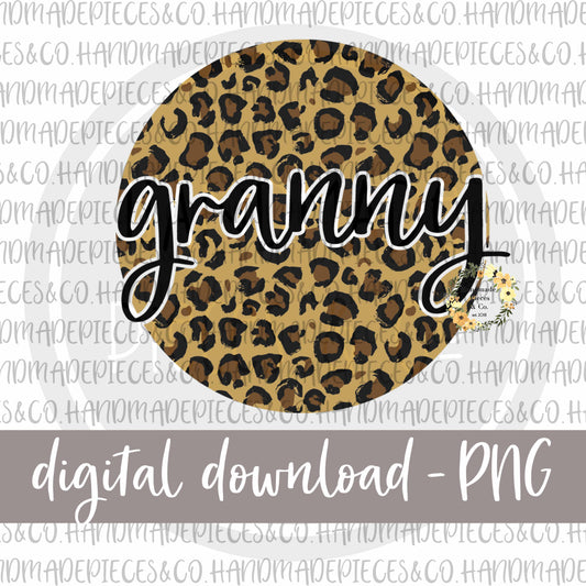 Granny Round, Leopard - Digital Download