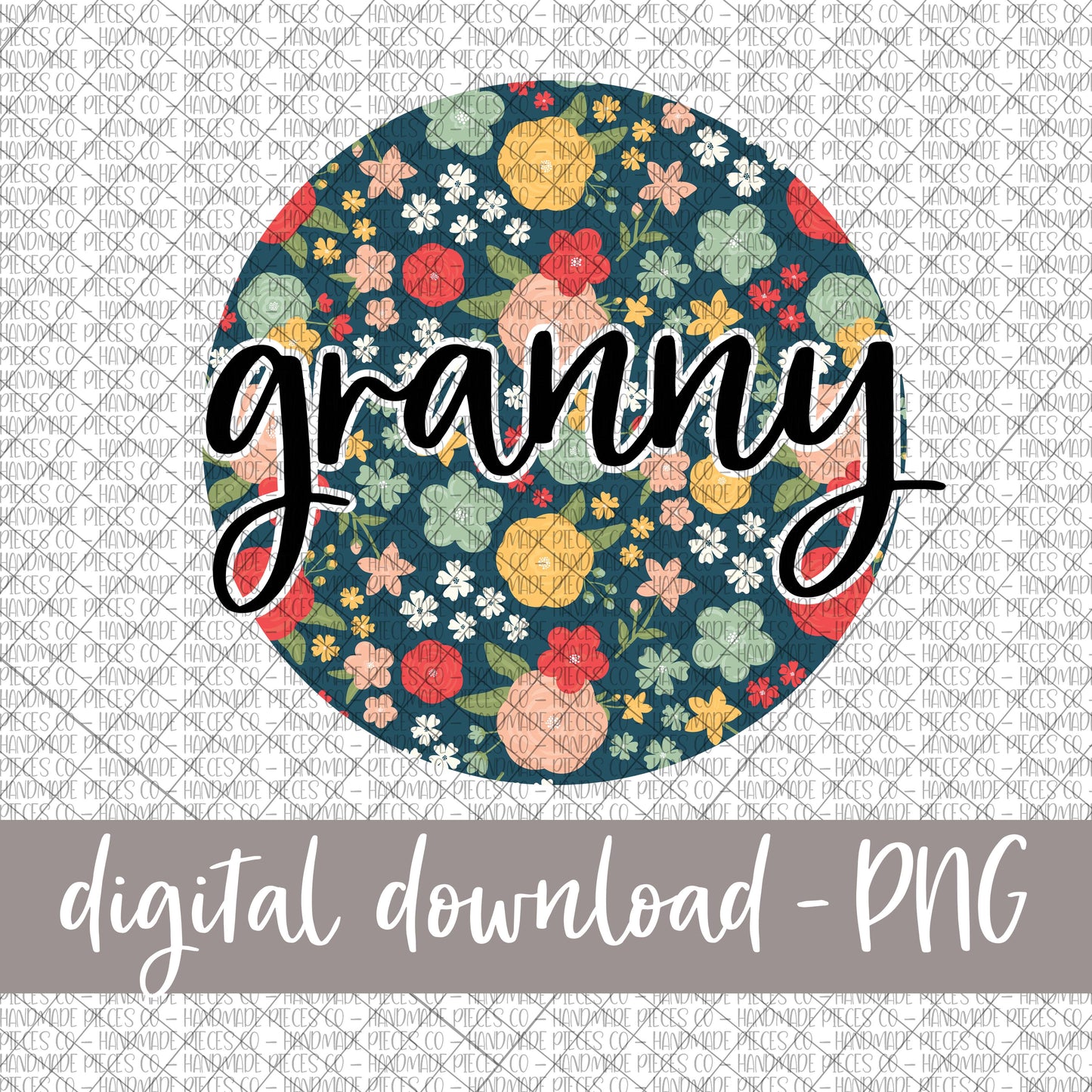 Granny Round, Floral 6 - Digital Download