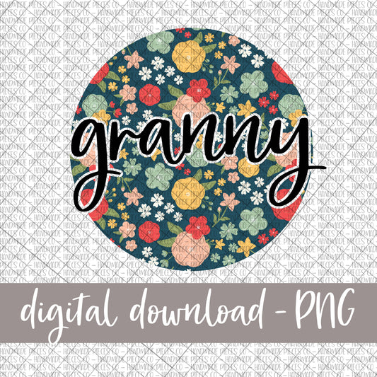 Granny Round, Floral 6 - Digital Download