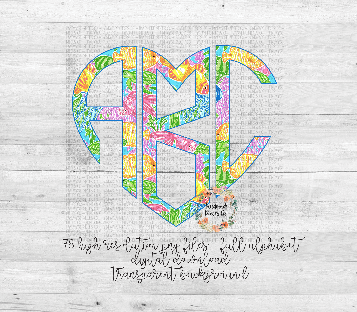 Under the Sea Monogram - Multiple Styles - Digital Download