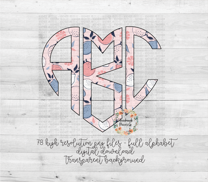 Pink Lemonade Monogram - Multiple Styles - Digital Download