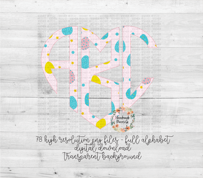 Easter Egg, Pastel Monogram - Multiple Styles - Digital Download