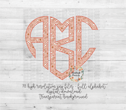 Snack Cakes Monogram, Version 2 - Multiple Styles - Digital Download