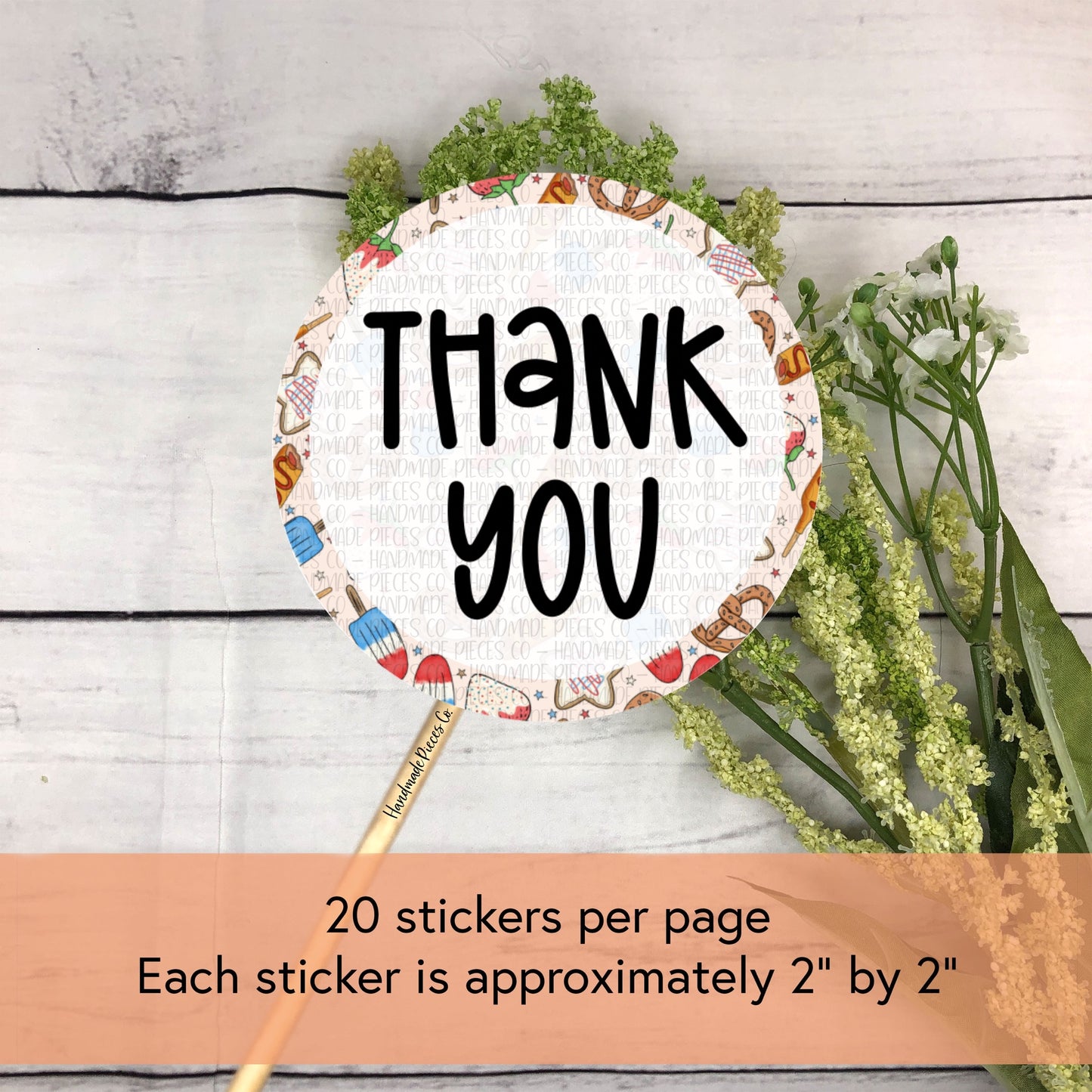 Thank You - Packaging Sticker, America Theme