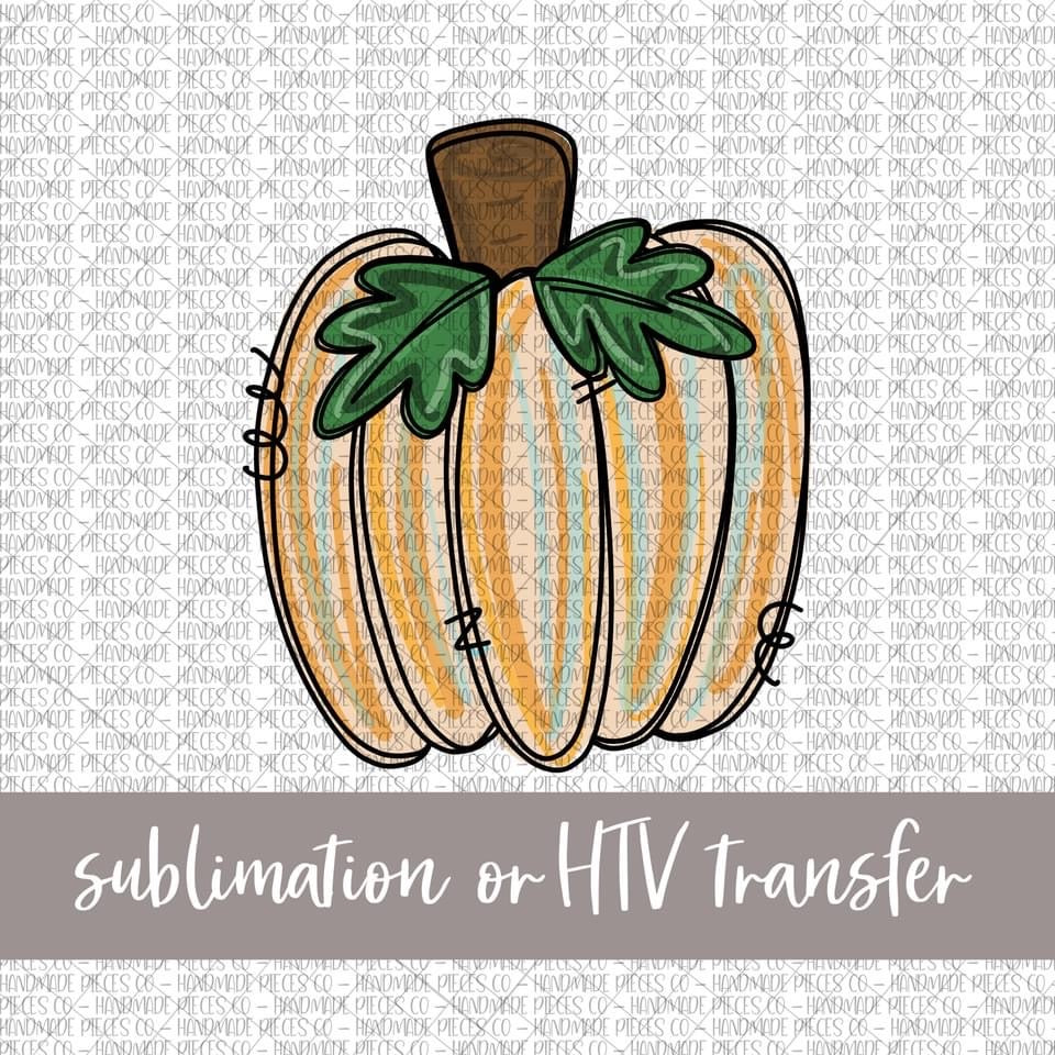 Pumpkin, Cream - Sublimation or HTV Transfer