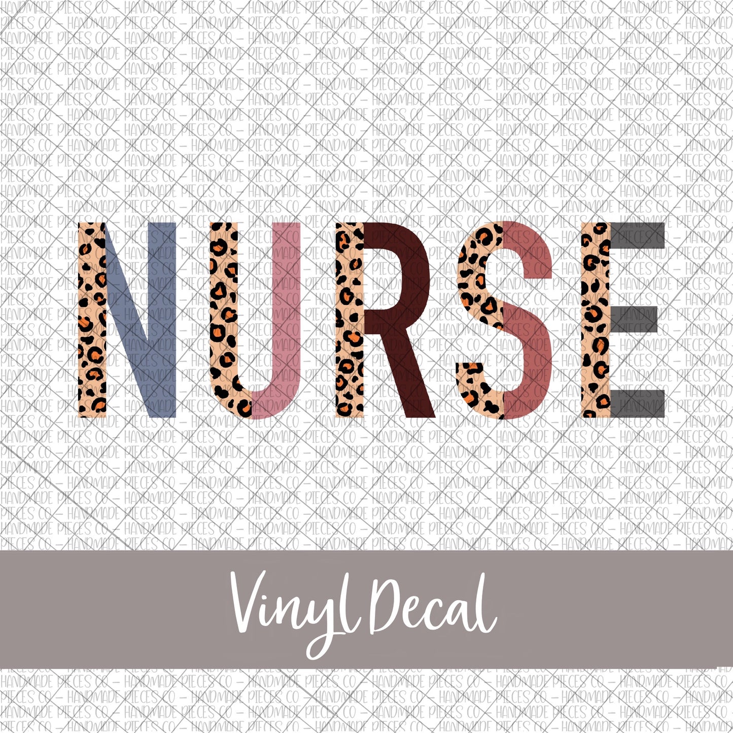 Nurse Vinyl Decal, Leopard and Boho