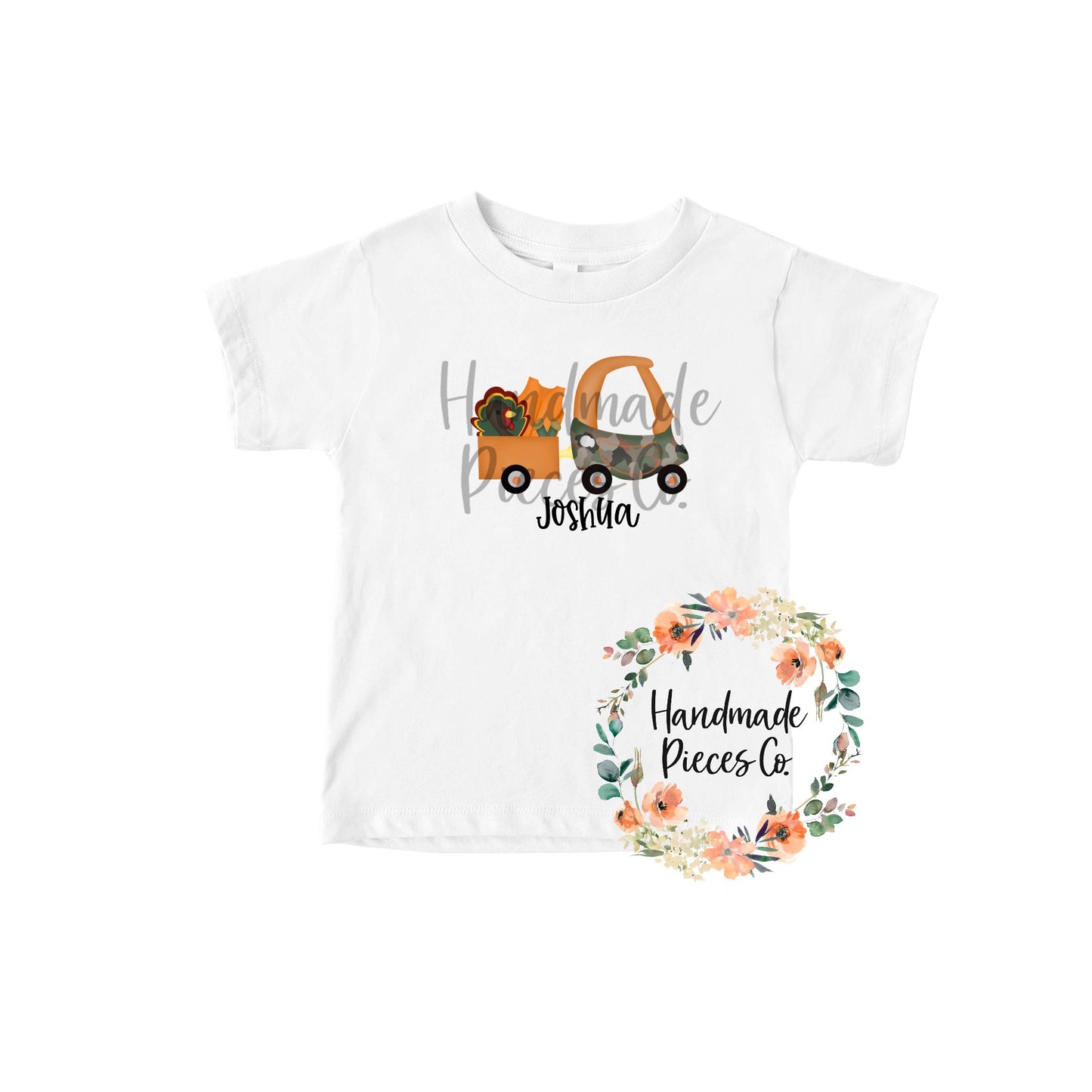 Hunting Coupe with Turkey, Orange - Name Optional - Sublimation or HTV Transfer