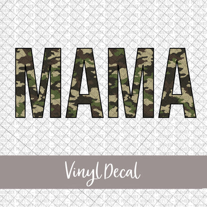 Mama Vinyl Decal, Camouflage