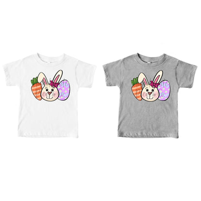 Carrot Bunny Egg Trio, Pink - Sublimation or HTV Transfer