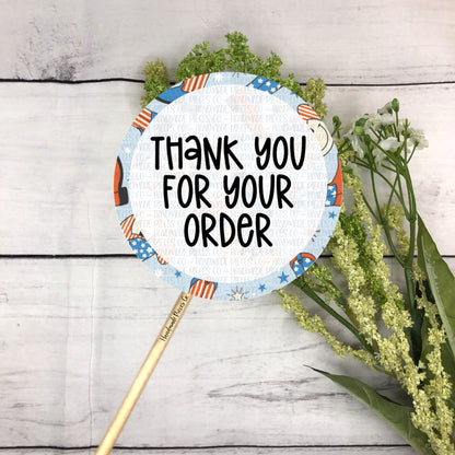 Thank You for Your Order - Packaging Sticker, America Theme