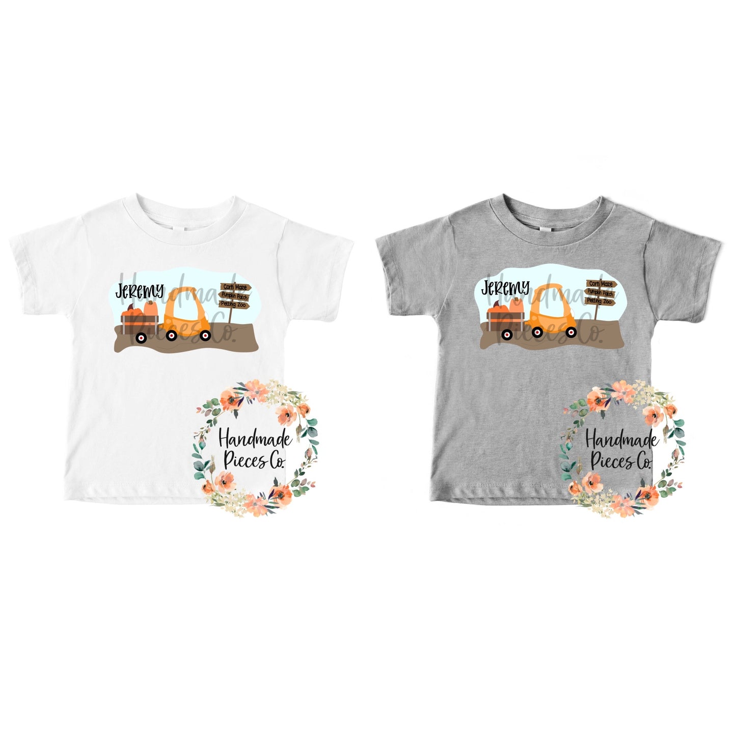 Pumpkin Patch and Coupe - Name Optional - Sublimation or HTV Transfer