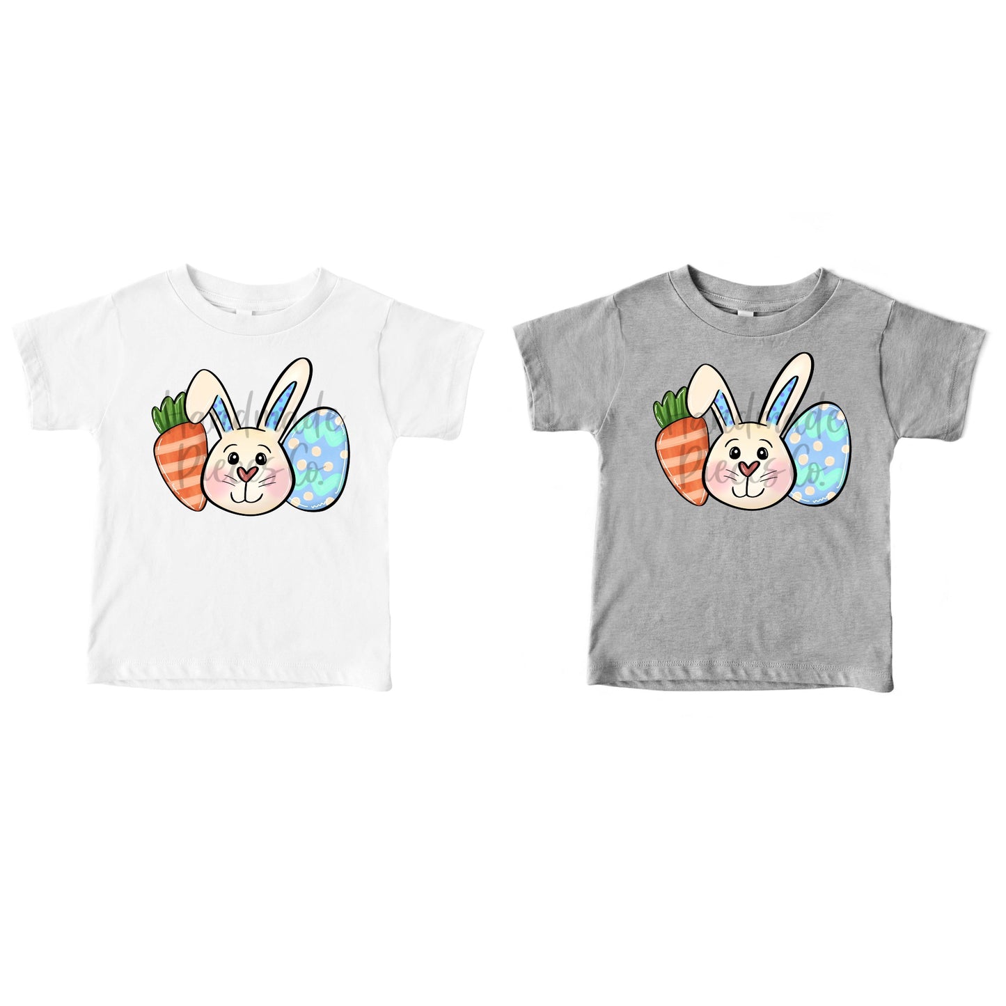 Carrot Bunny Egg Trio, Blue - Sublimation or HTV Transfer