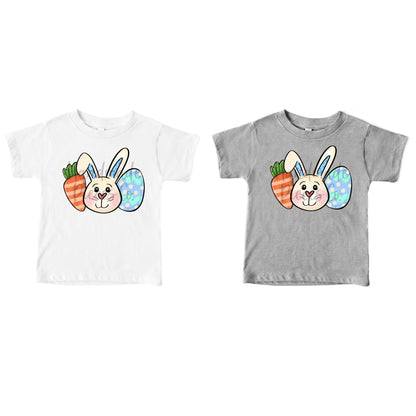 Carrot Bunny Egg Trio, Blue - Sublimation or HTV Transfer