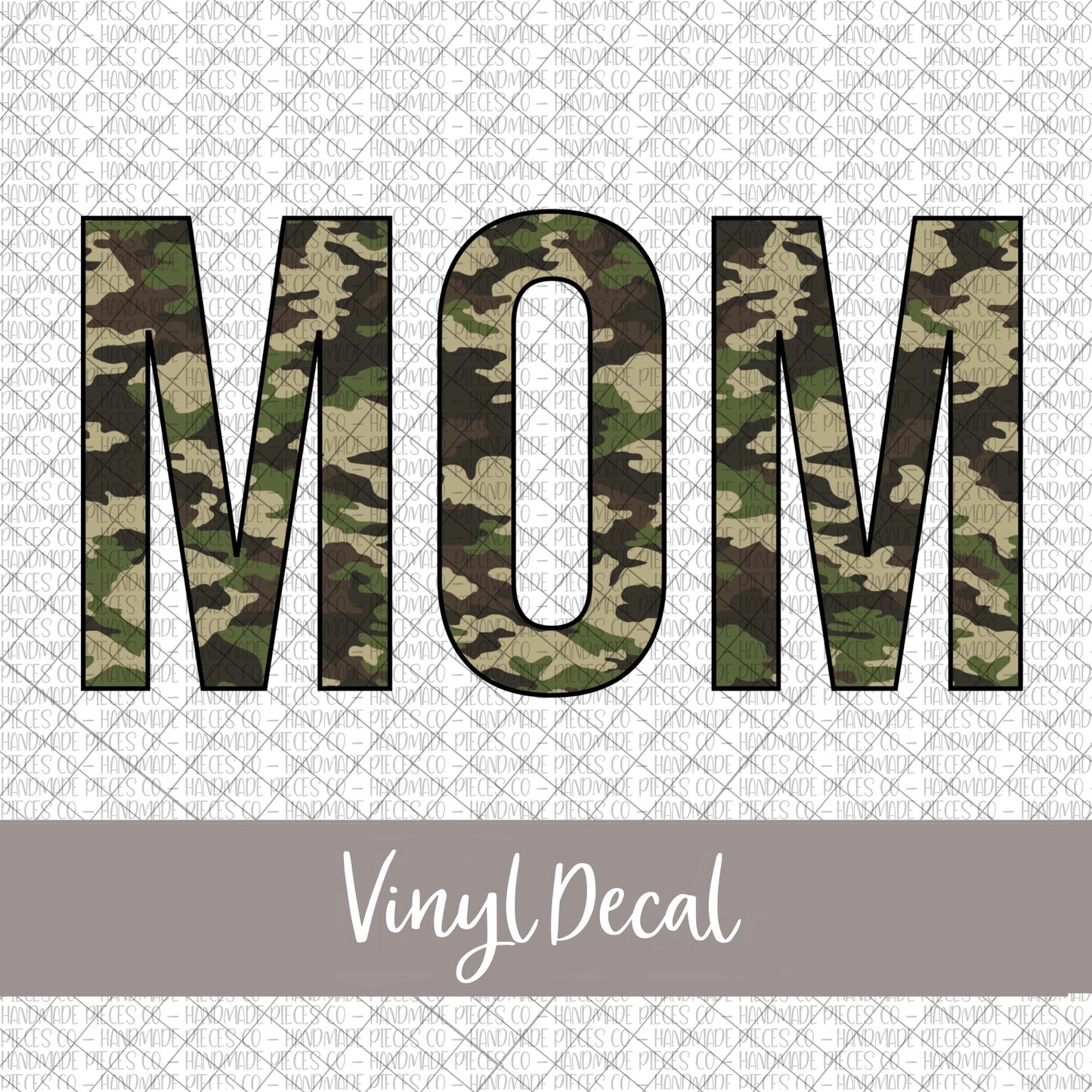 Mom Vinyl Decal, Camouflage