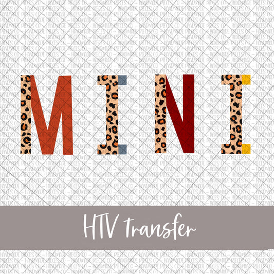 Mini, Leopard and Boho, Version 1 - HTV Transfer