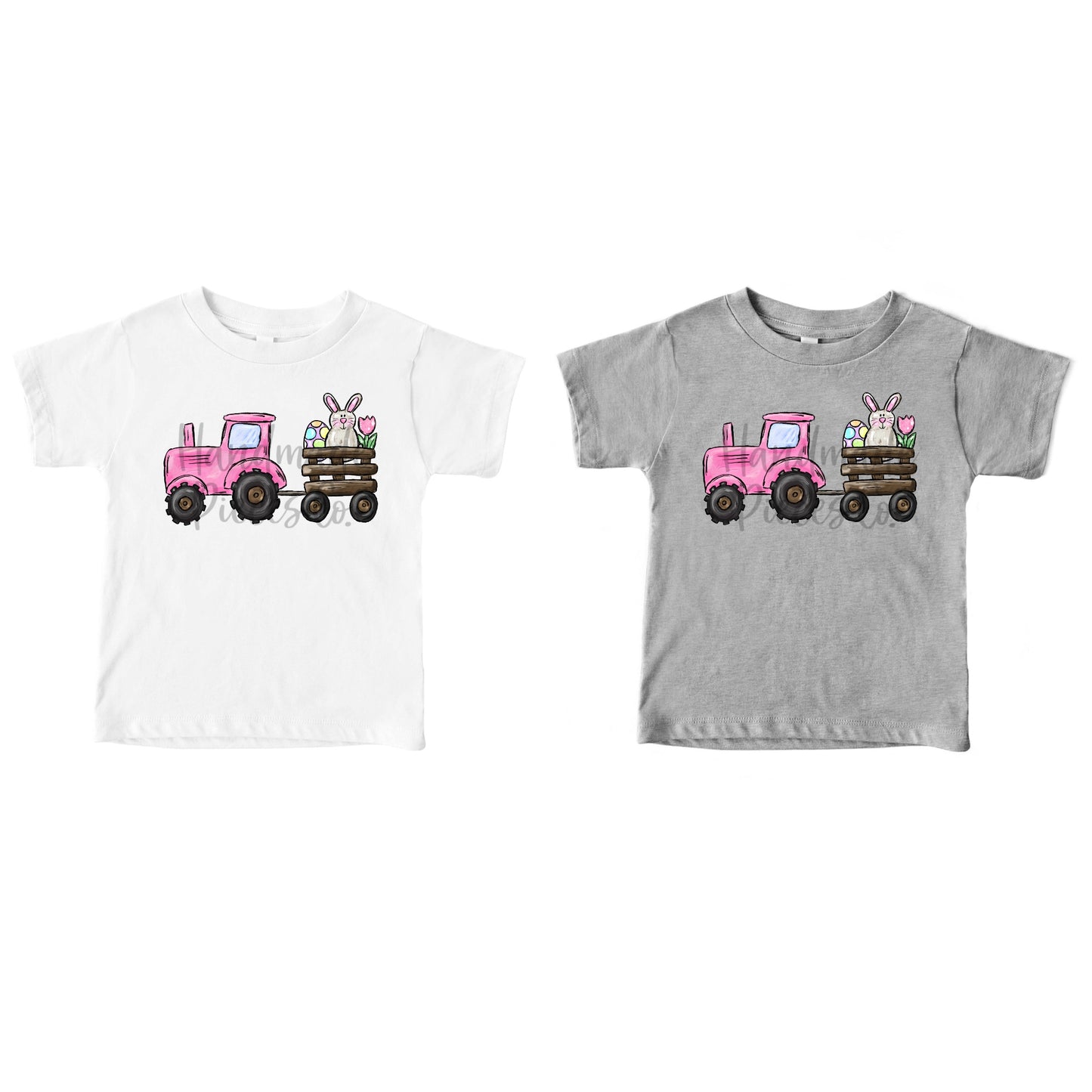 Easter Tractor, Pink - Sublimation or HTV Transfer