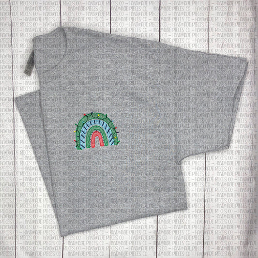 Christmas Rainbow Embroidered Garment - Adult