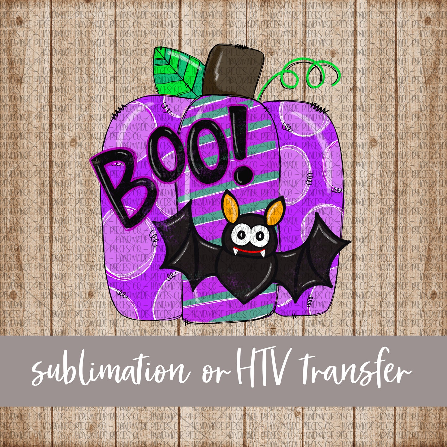 Pumpkin, Boo - Sublimation or HTV Transfer