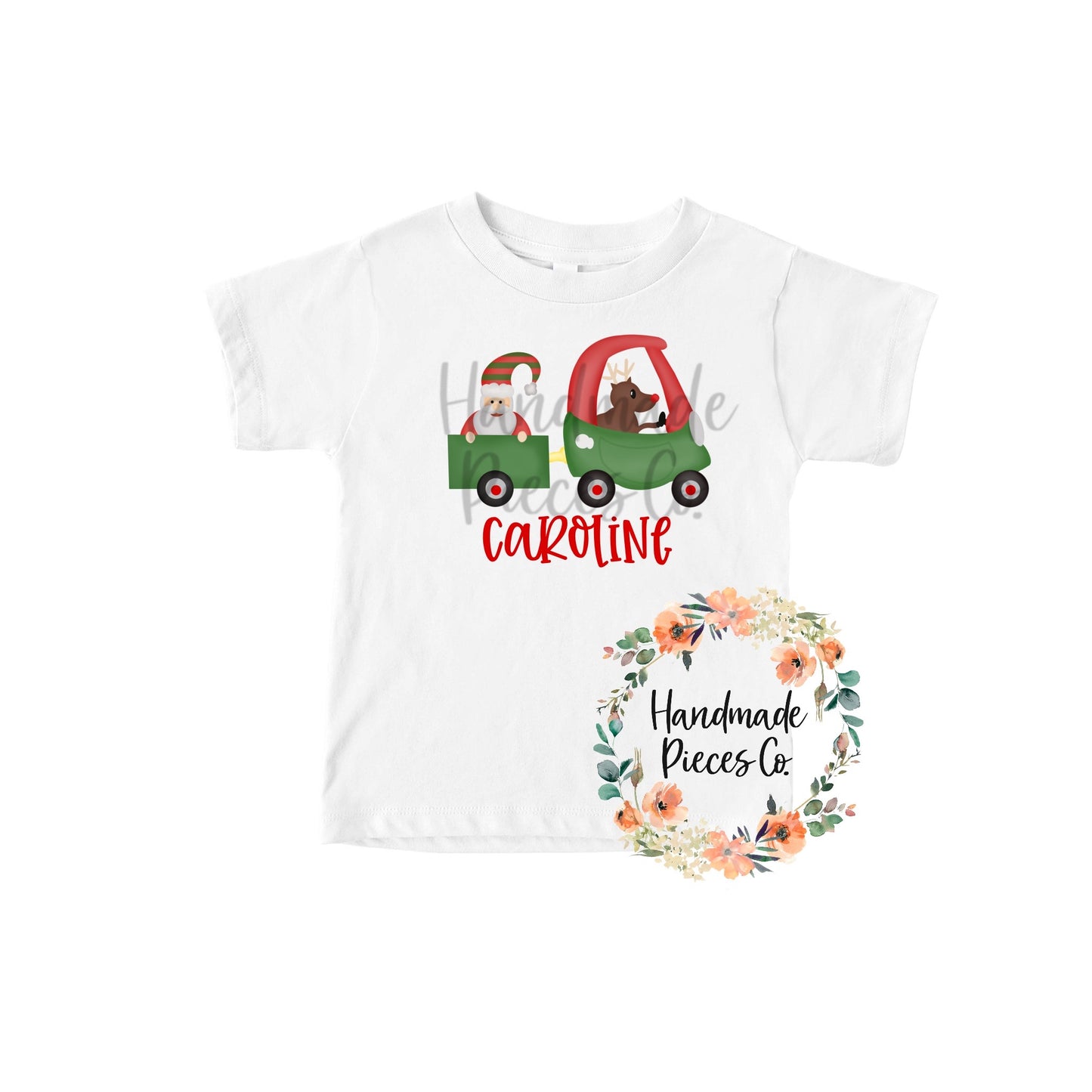 Reindeer Coupe with Santa - Name Optional - Sublimation or HTV Transfer