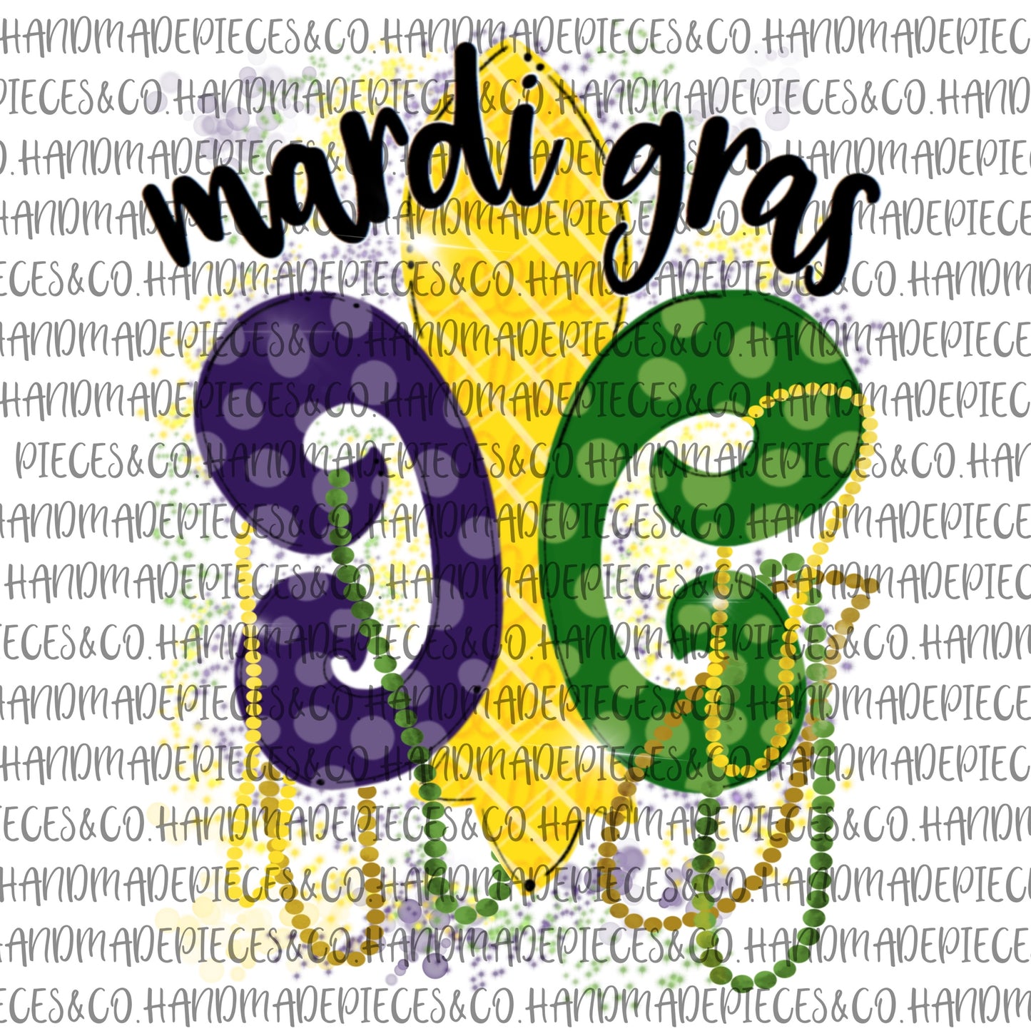 Mardi Gras, Fleur De Lis - Sublimation Transfer