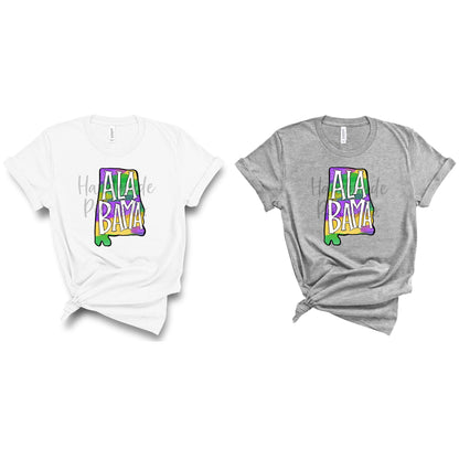 Alabama Silhouette, Mardi Gras - Sublimation or HTV Transfer