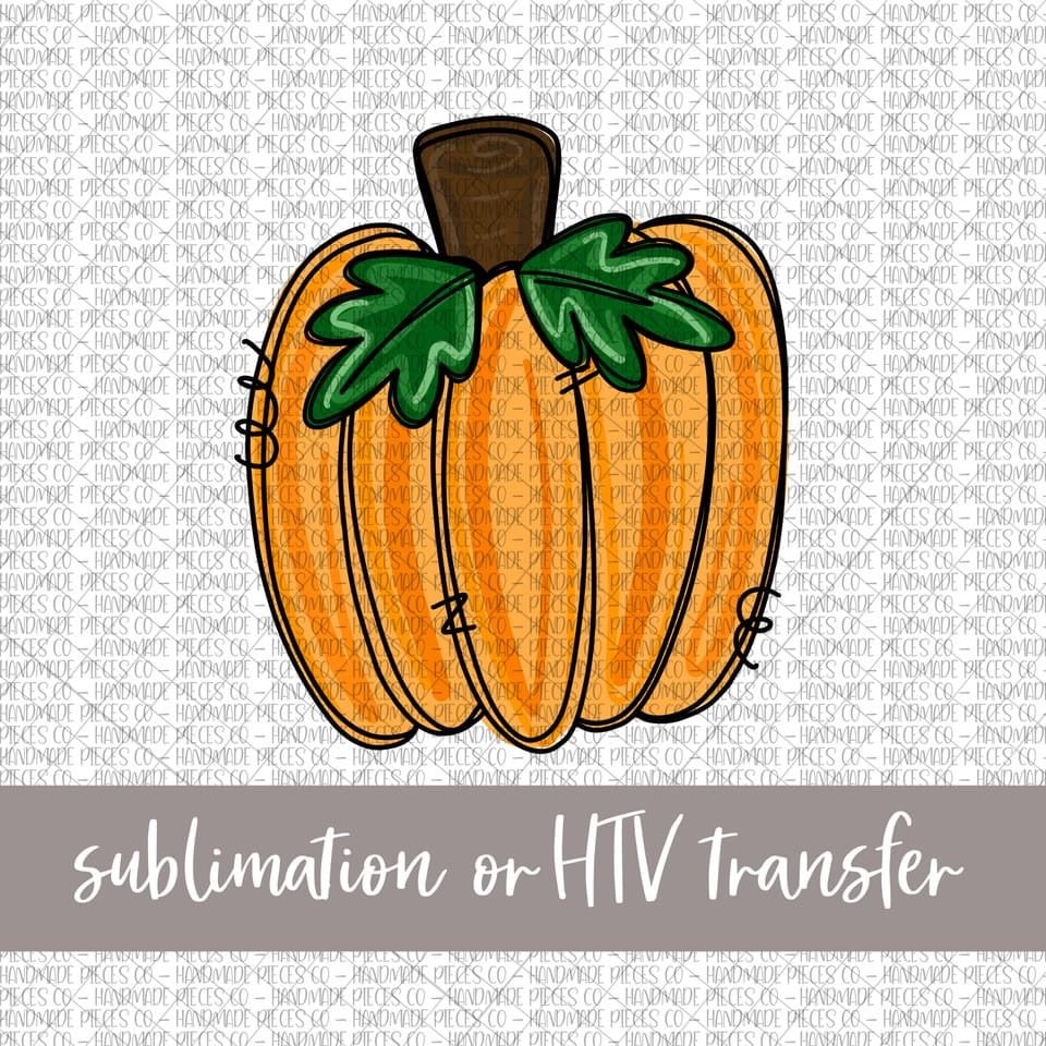 Pumpkin, Orange - Sublimation or HTV Transfer