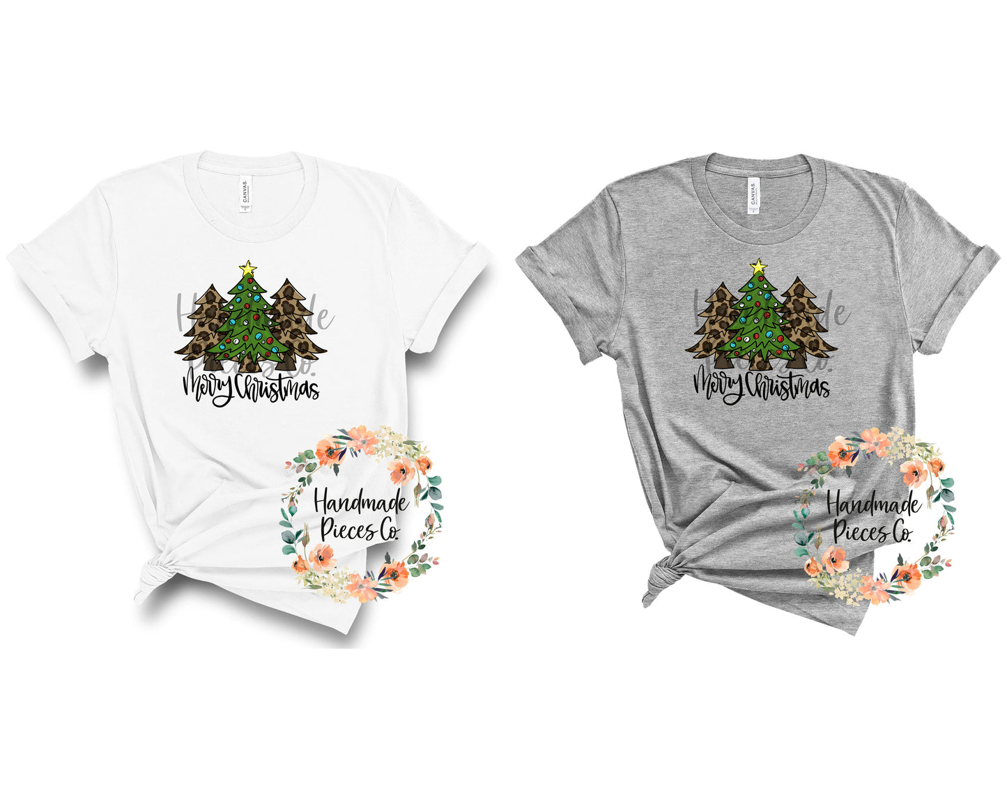 Merry Christmas, Christmas Tree Trio - Sublimation or HTV Transfer