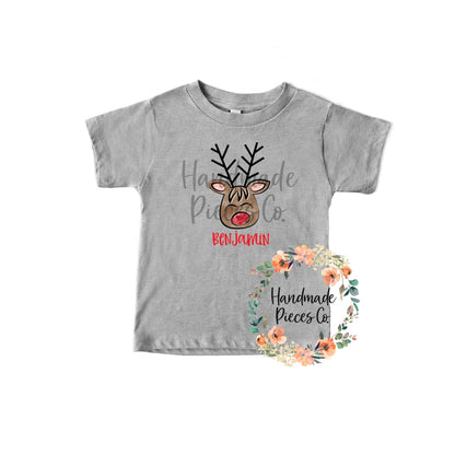 Reindeer, Boy - Name Optional - Sublimation or HTV Transfer