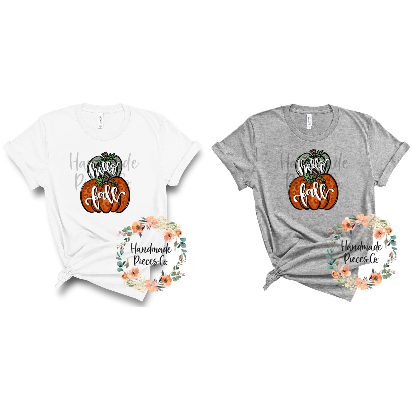 Hello Fall Pumpkin Stack, Leopard - Sublimation or HTV Transfer