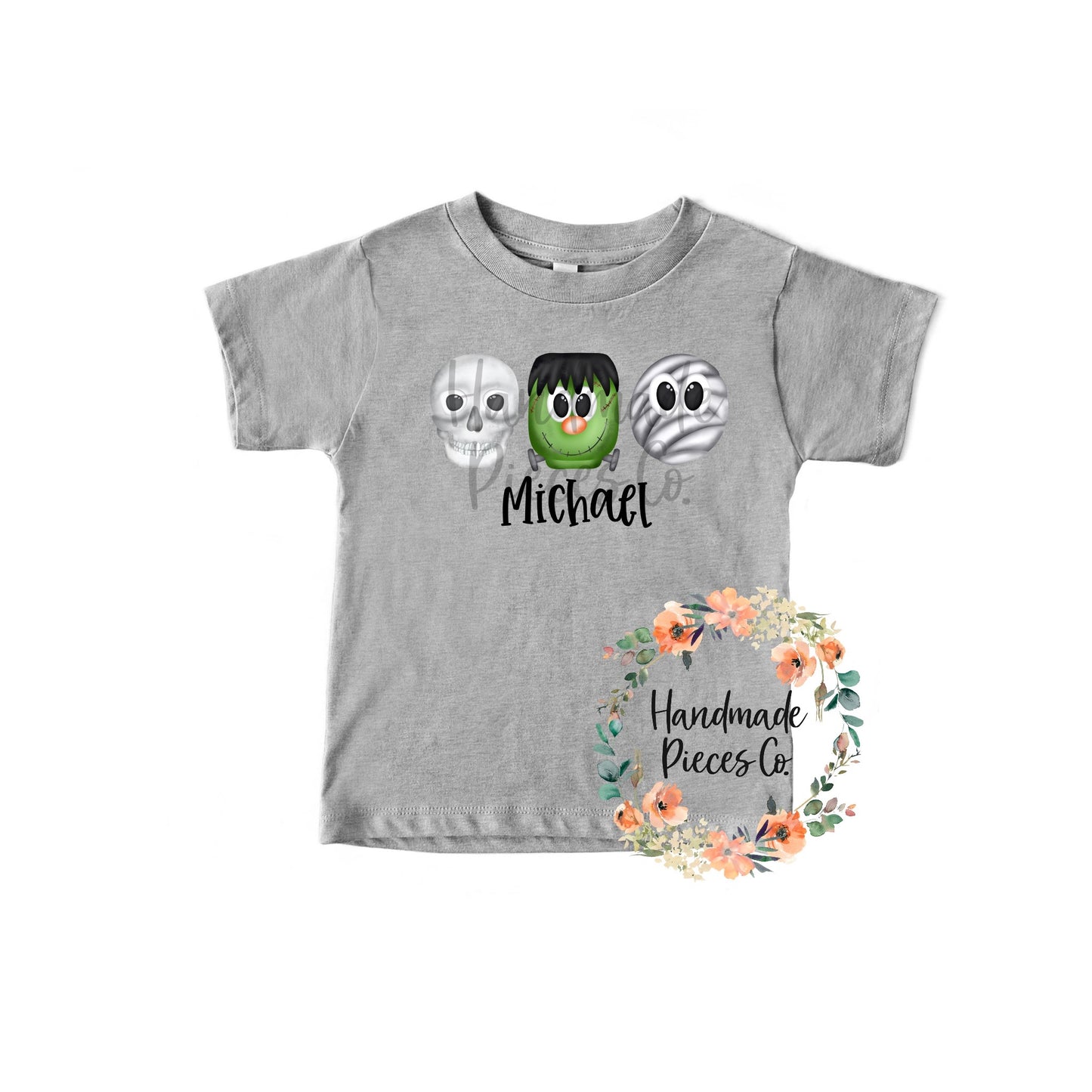 Skull Frankenstein Mummy - Name Optional - Sublimation or HTV Transfer