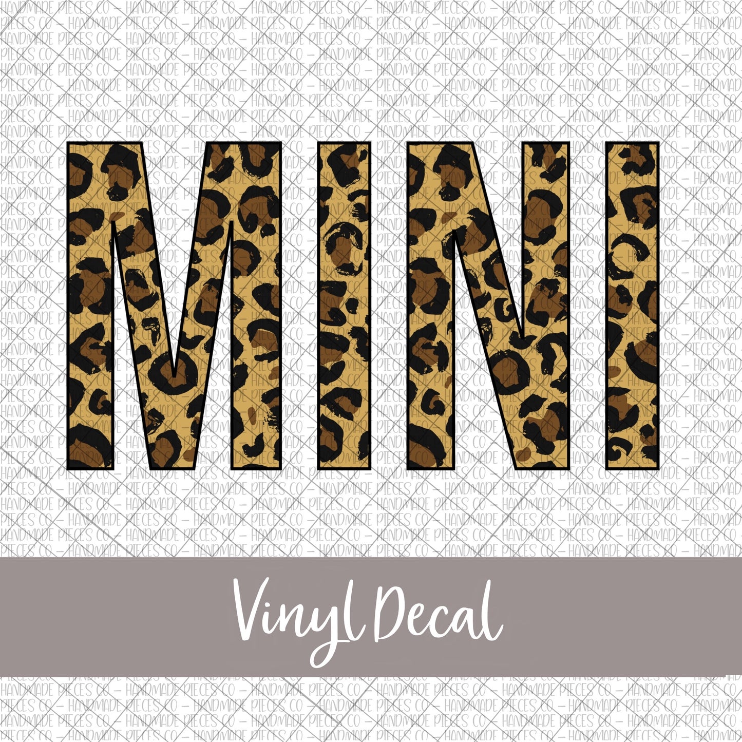 Mini Vinyl Decal, Leopard