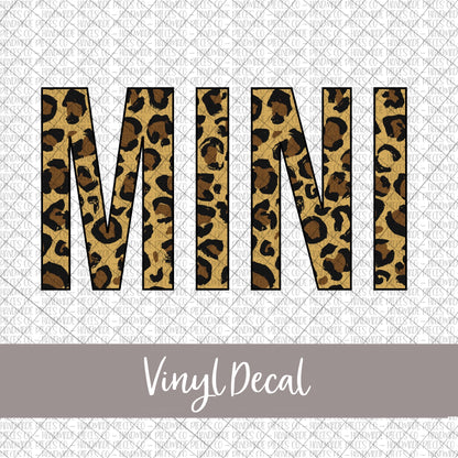 Mini Vinyl Decal, Leopard