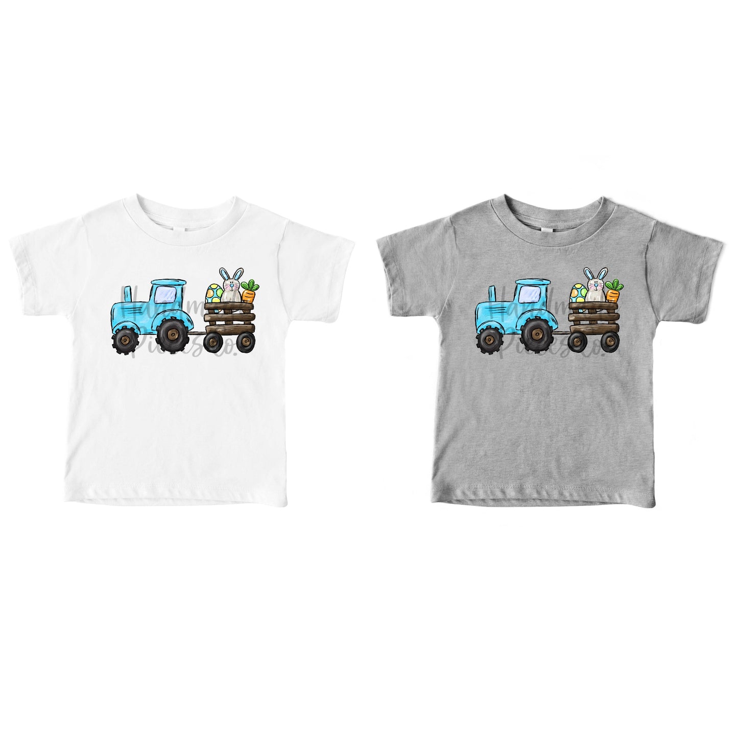 Easter Tractor, Blue - Sublimation or HTV Transfer