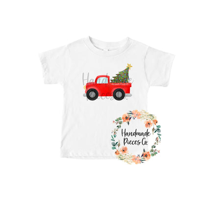 Vintage Truck with Christmas Tree - Sublimation or HTV Transfer