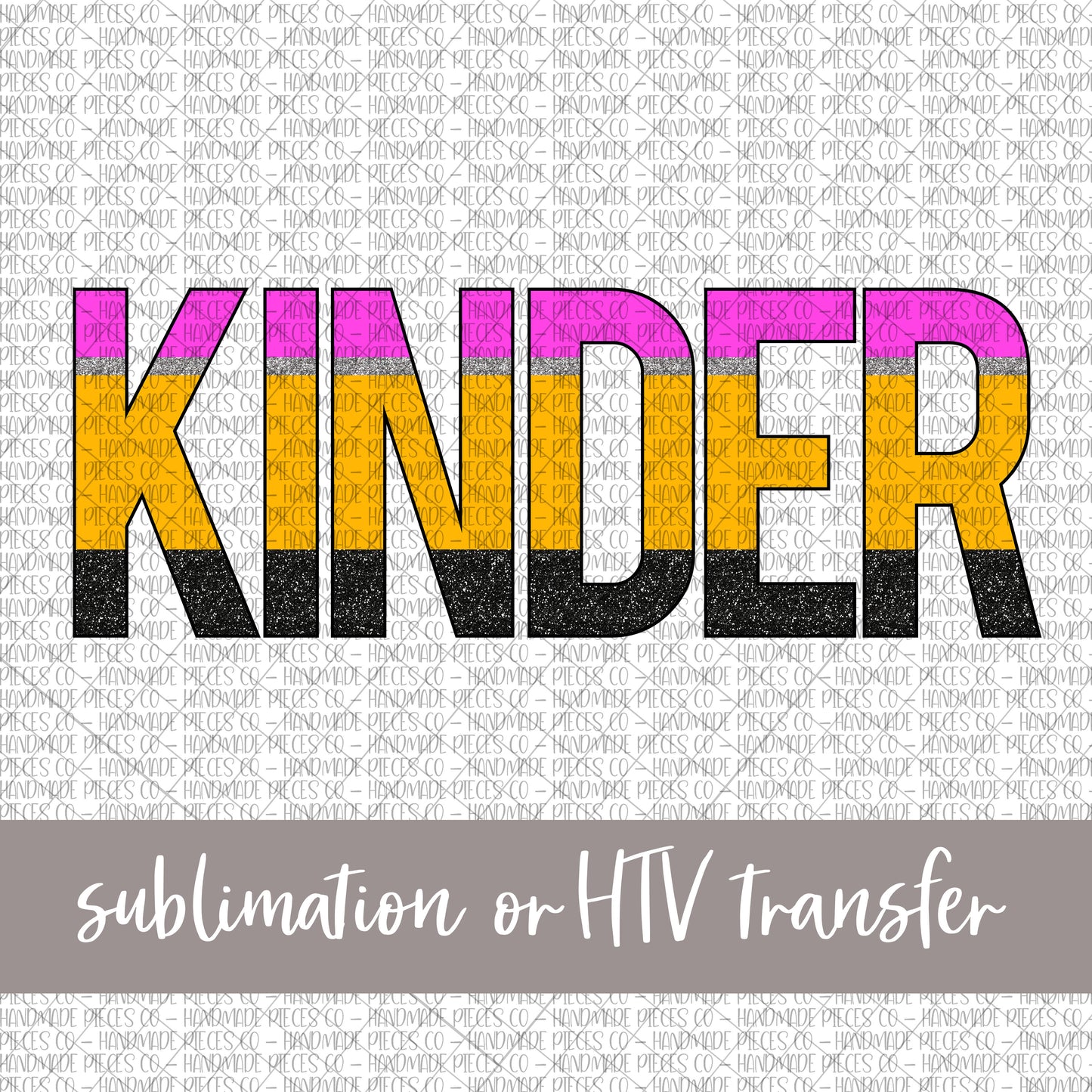 Kinder, Pencil Print - Sublimation or HTV Transfer