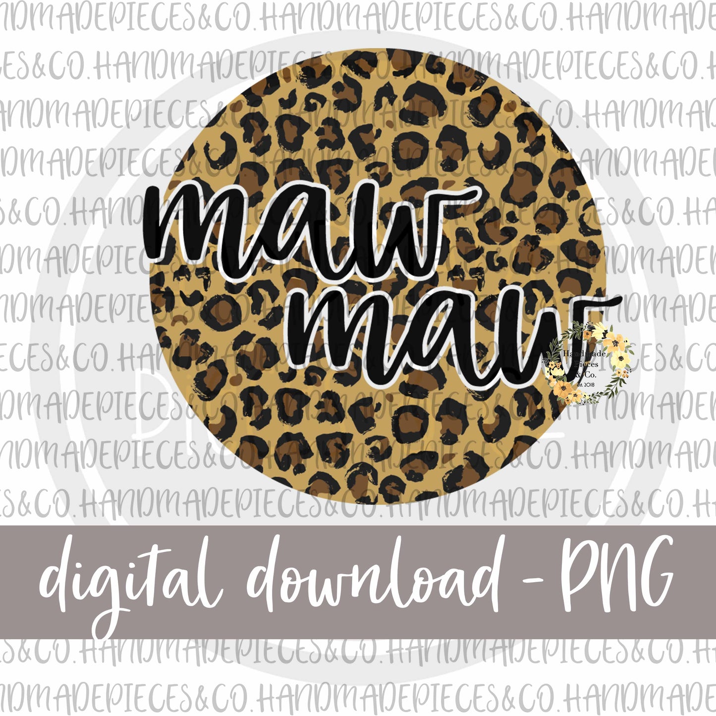 Maw Maw Round, Leopard - Digital Download