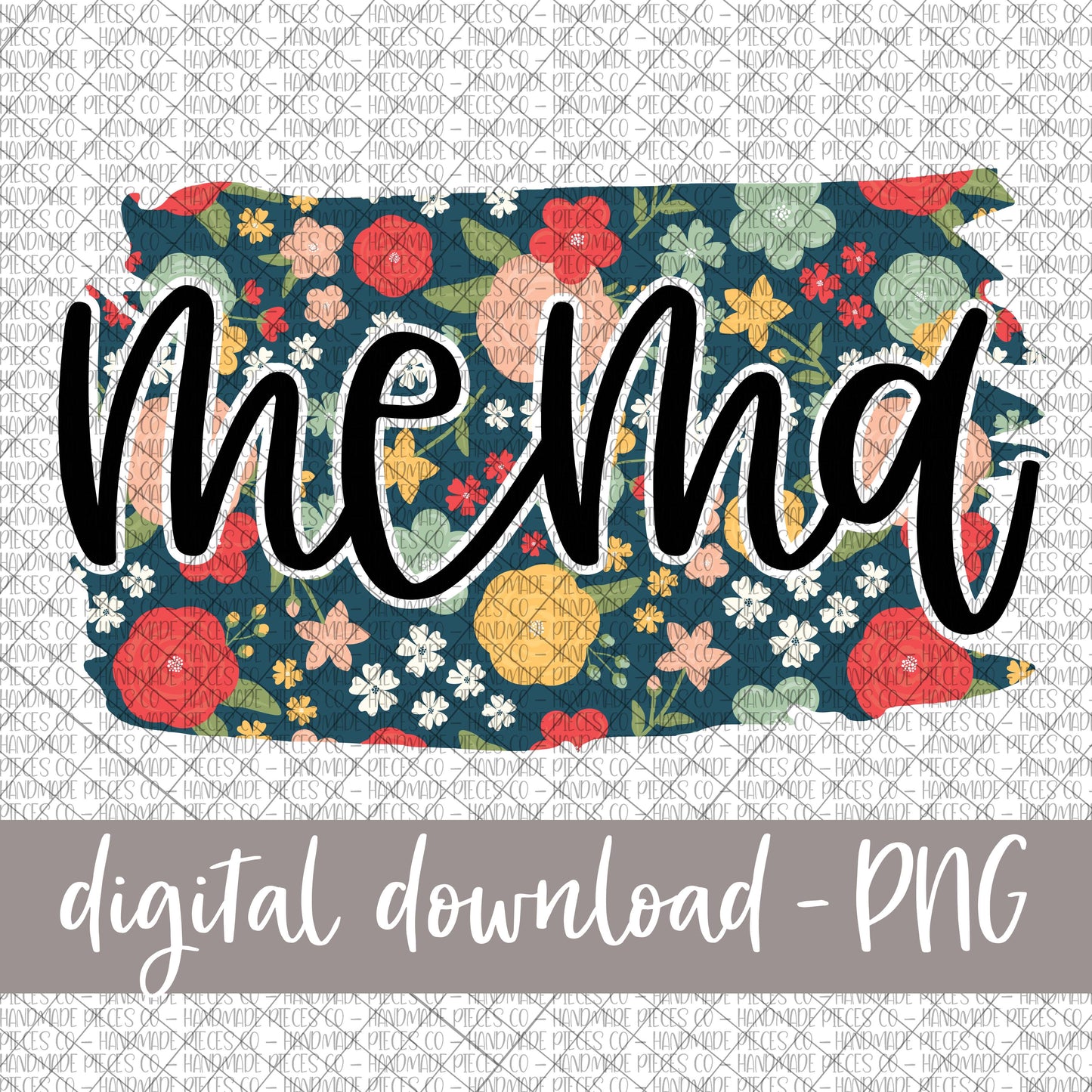 Mema Brushstroke, Floral 6 - Digital Download