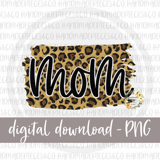 Mom Brushstroke, Leopard - Digital Download