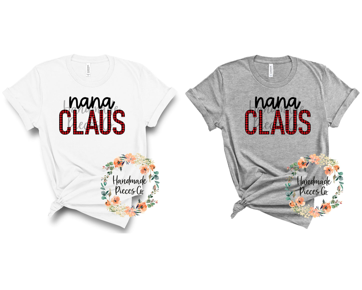 Nana Claus, Red Buffalo Plaid - Sublimation or HTV Transfer