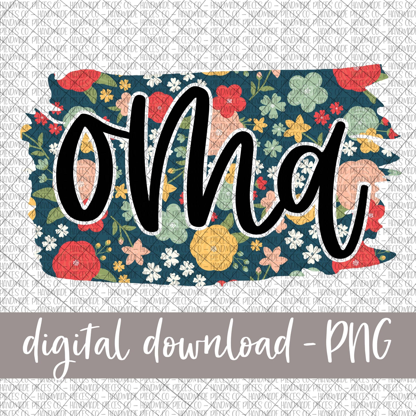 Oma Brushstroke, Floral 6 - Digital Download