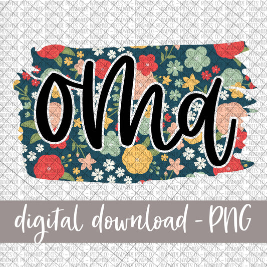 Oma Brushstroke, Floral 6 - Digital Download