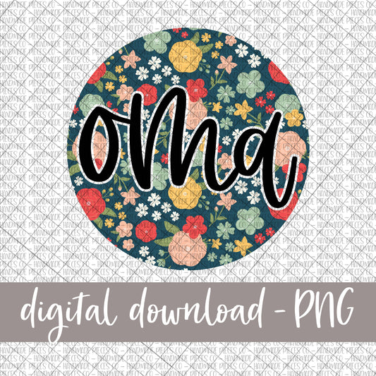 Oma Round, Floral 6 - Digital Download