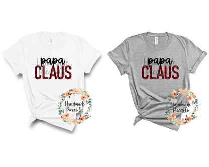 Papa Claus, Red Buffalo Plaid - Sublimation or HTV Transfer